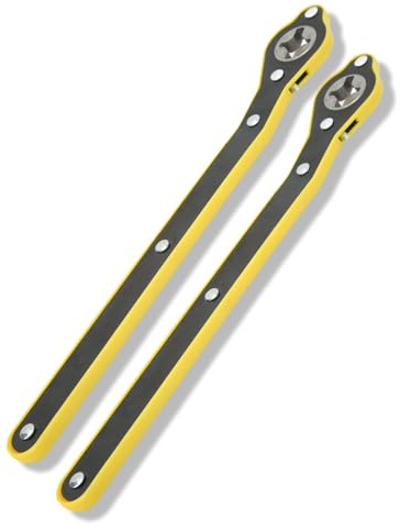 equlup 2 PCS Car Ratchet Wrench, Scissor Jack Lift Speed Handle Tool 13.4in 2T Tire Wheel Jack Ratchet Wrench for Cars SUVs Trucks