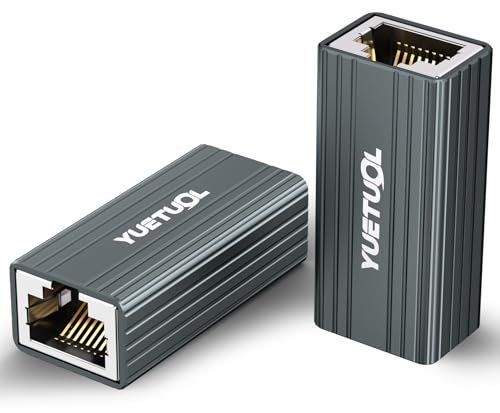 YUETUOL RJ45 Kupplung LAN Kabel Verlängerung - Ethernet Netzwerkkabel Verbinder 10 Gigabit für Netzwerkkabel, Netzwerk Coupler, Patchkabel, Cat8, Cat7, Cat6, Cat5e, Cat5(2 Stück)