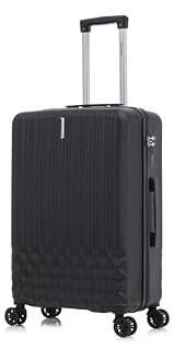 24 Medium Suitcase on 4 Dual Spinner Wheels Super Lightweight ABS Hard Shell Hold Check in with Built-in 3-Digit Combination Lock 66 Litre