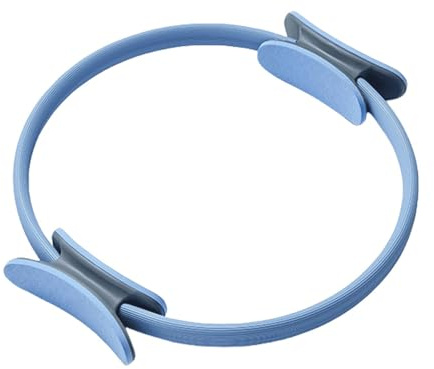 Pilatesring Griff, Pilatesring, flexibler Ring mit gepolsterten Griffen, Ring für kinetisches Yoga für Damen, Fitnessring für Innenübungen der Oberschenkel und Beine (blau)