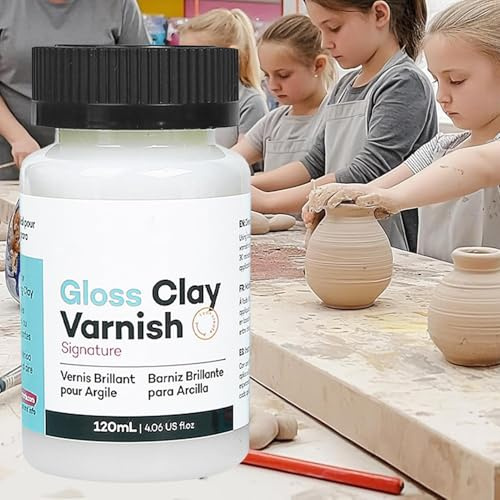 Gloss Finish Glasur Für Ton, Tonlack Zum Lufttrocknenden Ton, 120 Ml Lufttrocknender Ton Glasur, Ton Glasur Ohne Brennen Wasserdicht, Glanz Matt Beenden Lufttrocknender Ton Glasur