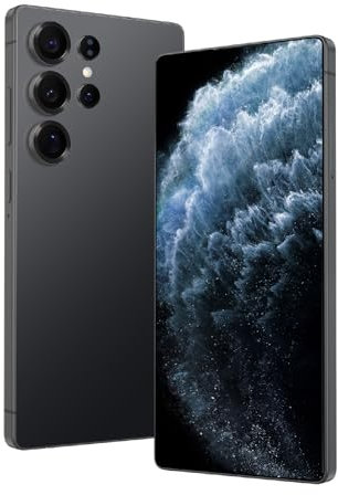 Fine Life Pro Téléphone Android déverrouillé avec Support 4G LTE - FDD TDD, écran de 6,75 Pouces, 4GB RAM + 64GB ROM/TF 256GB, Double Photo 5MP + 16MP, Double Carte SIM, Lunette métallique (4black)