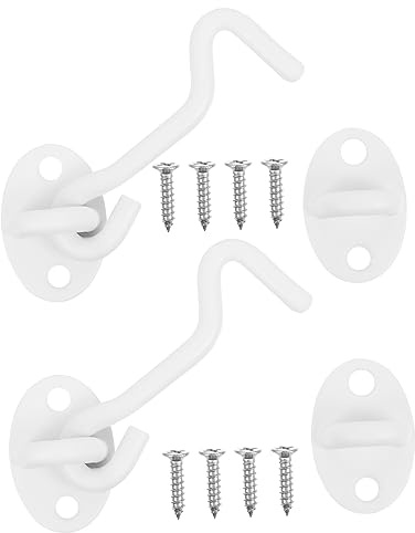 PartyKindom Ganchos de Acero Inoxidable 2 Piezas Pestillo Resistente al Calor Diseño Exquisito para Ventanas y Puertas de Garajes para Uso Práctico y Decorativo