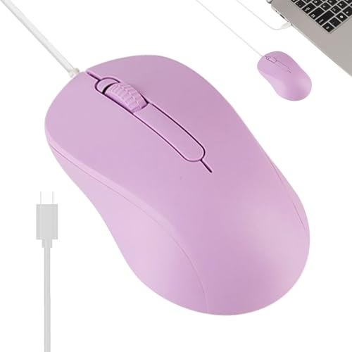 Générique Souris Filaire, Souris Filaire pour PC Portable, Plug-and-Play Silencieuse Antidérapante Ergonomique Accessoires pour Hommes et Femmes Bureau Maison Jeu École
