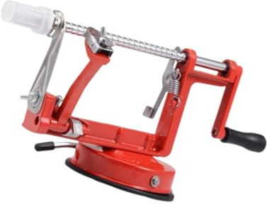 Mikinona Pelador de Frutas Multifuncional con Base de Succión Acero Inoxidable y Aleación de Aluminio Peladora Manual Segura y Estable para Manzanas y Verduras