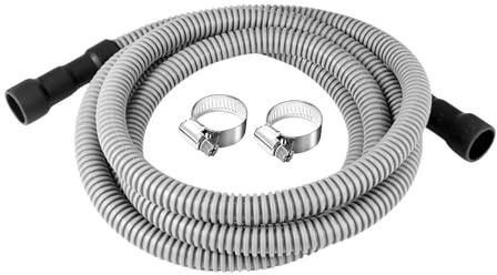 Dishwasher Drain Hose Extension Heavy Duty Replacement Hose with Clamp for Dishwasher | Replacement Accessory for Home Hotel Apartment Rental