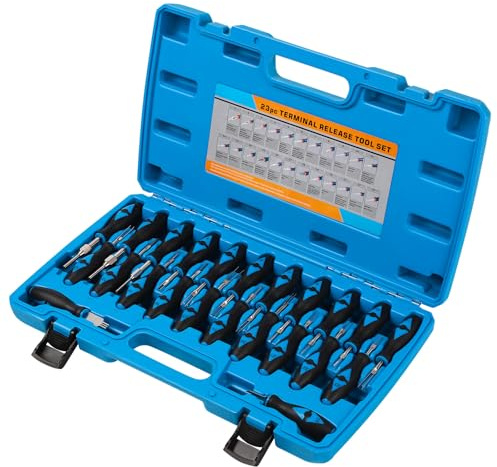 IRONDELIC Terminal Removal Tool Kit, Auspinnwerkzeug KFZ Set, 23-TLG | Entriegelungswerkzeug KFZ Kabel Stecker, KFZ Steckverbinder Entferner mit Transportkoffer, für Autoreparatur Heimwerken