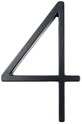 numeri per cassette postali, Targa for indirizzo con numeri civici nera, 12,7 cm, confezione da 10(4)