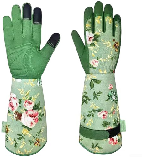 Gants de jardinage avec paume renforcée et technologie anti-piqûre pour écran tactile - Tissu microfibre respirant antidérapant texturé pour surface