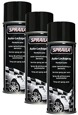 KWASNY Schwarz Matt Lackspray 400Ml Spraydose Autolack Sprühlack 300 021 Spraila 3X