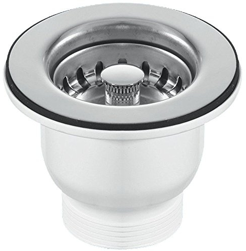 Taps2Traps™ 85mm Chrome Belfast Sink Basket Strainer Waste - Fits 60mm Hole