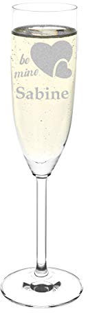 Leonardo - Bicchiere da spumante personalizzato con incisione del nome, idea regalo per champagne e champagne