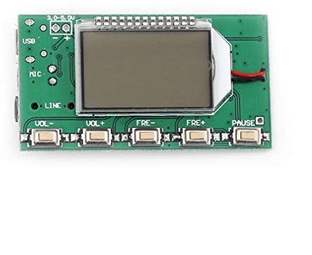 HiLetgo Digital FM Transmitter Module FM Transmitter Stereo Frequency Modulation DSP PLL 76.0-108.0MHz Multi-Function Frequency Modulation with LCD Display