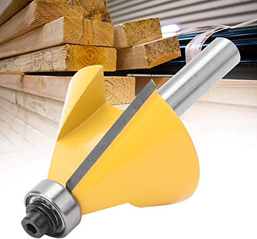 Oberfräser, 8mm Schaft Verleimfräser Kantenfräser mit Lager Holzbearbeitung Fräser (30°)