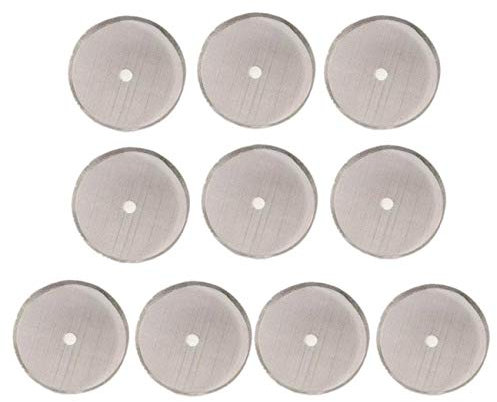JZK 10 x Filtros Reutilizables de café de Acero Inoxidable para cafetera Francesa, Pantalla de Malla café para cafeteras universales de 1000 ml / 34 oz / 8 Tazas de Prensa Francesa