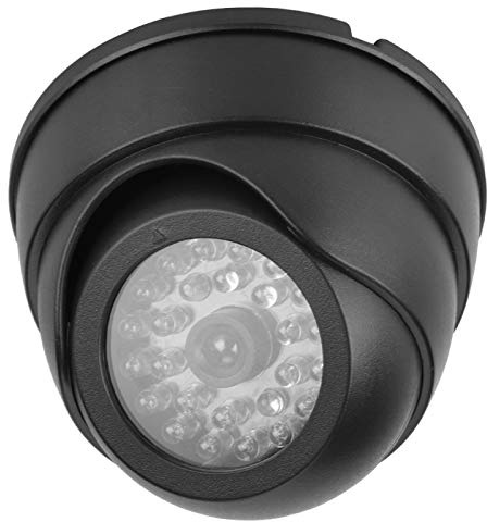 Dummy Camera Dummy Surveillance Security Camera, falsk säkerhetskamera med 30st IR-lysdioder, ABS plastskal, vattentät, dammtät och hållbar