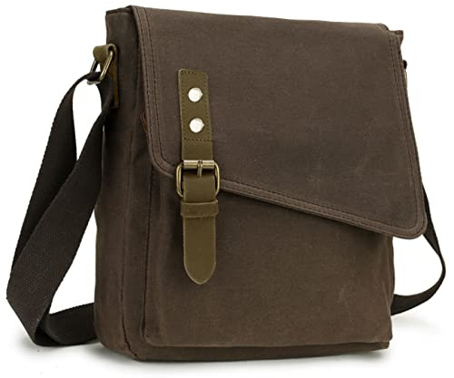 MayBlosom Kleine Messenger Bag, VONXURY wasserfeste Umhängetasche Canvas Crossbody Geldbörse für Frauen Männer