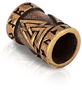 NKlaus Brons skäggpärla runa Valknut germansk keltisk viking medeltida 3161