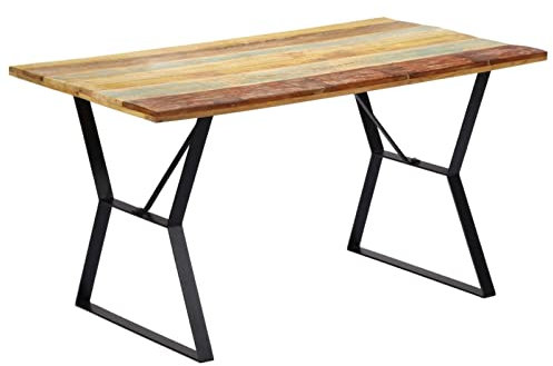 Chenshu Esstisch, Küchentisch, Esszimmertische, Esszimmermöbel, Esszimmer, Couchtisch, Esstischgruppe, Tisch, 140x80x76 cm Altholz Massiv