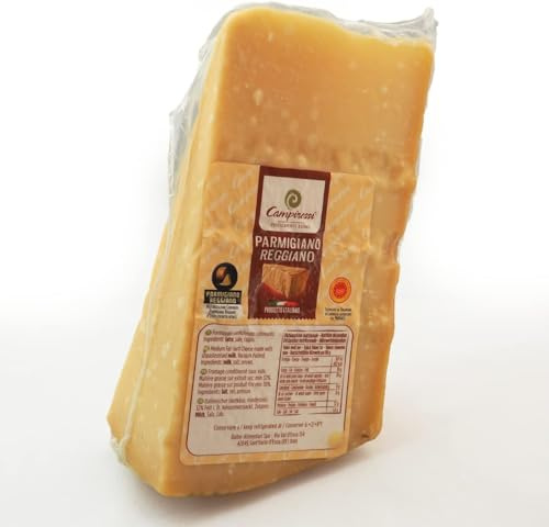Parmesano Reggiano DOP 24 meses cuña 1 kg. PARMIGIANO | Origen italiano DOP, maduración 24 meses, corte artesano, sabor intenso, apto para vegetarianos y sin lactosa