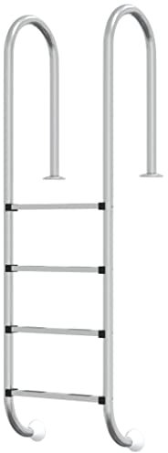 vidaXL Scala per Piscina 54x38x184,5 cm Acciaio Inox 304