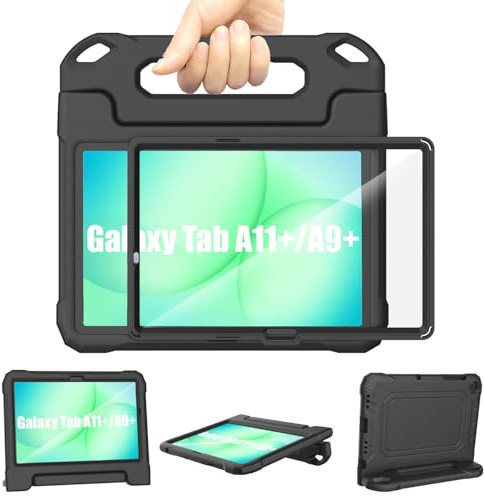 TrendGate Kids Case for Samsung Galaxy Tab A11/A9 Plus 11'' 2025/2023-Black