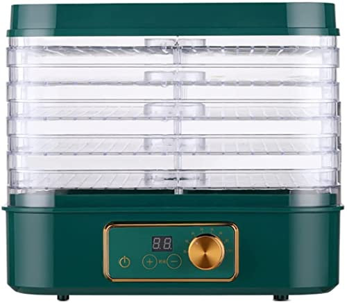 NUANYI Mini essiccatore Elettrico per Frutta a 5 vassoi, 220 V, Timer Digitale 72 Ore, Ideale per Frutta, Snack salutari, Verdure, Carne e Peperoncino, Senza BPA