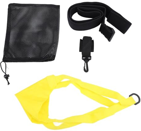 Paracaídas de Natación, Conjunto de Cinturón de Entrenamiento de Resistencia a la Natación Multiusos Portátil, Profesional para Deportes Acuáticos de Adultos (Amarillo)