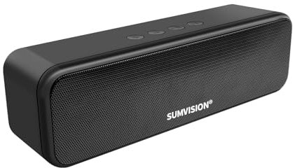Sumvision Tekuno Altavoz Bluetooth portátil True Wireless Stereo Altavoces Chroma LED 24 horas 1200 mAh Batería de larga duración Bluetooth 5.3 USB C Carga rápida Mejora Bass Drop Protect Diseño Reino