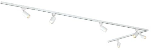 Focus III 1-Fase - Iluminación de riel - GU10 – 400 cm – Forma de L - 6 focos - Sistema de riel – Blanco
