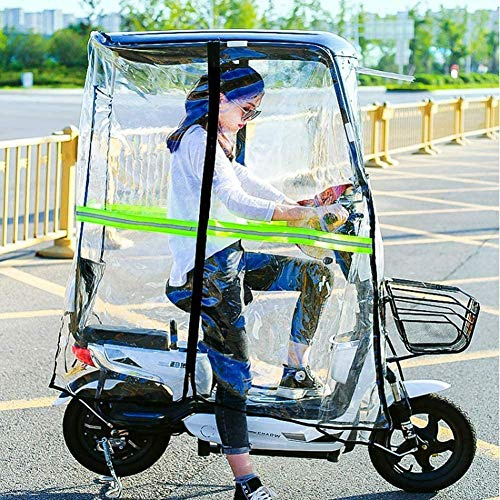 XBDLYQBD Universal Electric Cycling Bike Rain Canopy Cover, Fully Enclosed Motor Scooter Transparent Curtain, Mobility Scooter Sunshade Rain Cover