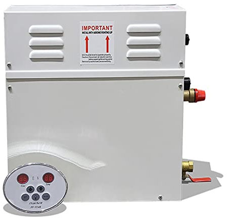 Generador de vapor para sauna, 3KW-18kW Generador de vapor Sauna Máquina de baño de vapor for sala de sauna de hogar SPA Máquina de fumigación con controlador digital Para ducha en casa(4.5KW)