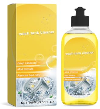 Limpiador de lavadora líquido, 100 ml, limpiador higiénico para lavadora, limpiador y descalcificador, para una lavadora higiénica, elimina la cal, los depósitos y los olores
