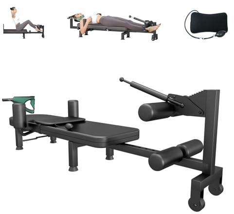 WUGCHDA Rücken-Stretch-Bank, Rückenstreck-Traktions-Inversionstisch mit 150 kg Belastbarkeit, 150cm-190cm Mobile Rückenstreck Dekompressionsbank for Home Fitness