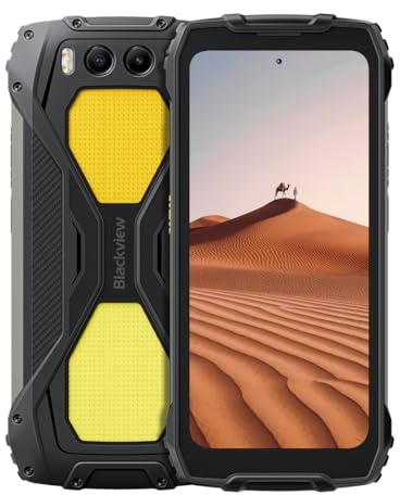 Blackview BV7300 Rugged Outdoor Smartphone – 18 GB RAM (6 + 12) + 256 GB Speicher, 15000 mAh Akku, Dual 800 LM Campinglicht, 6,67 90 Hz Display, Android 14, IP68/IP69K, 50 MP + 20 MP Nachts (Schwarz)