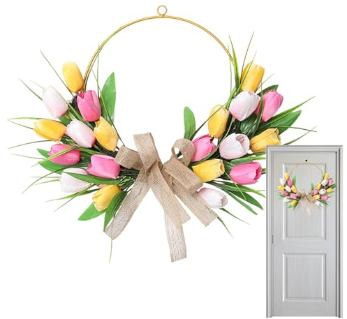 Fyrdyn Ghirlande per Porta d'Ingresso,Decorazione Bohemian Per Le Feste Di Primavera Ed Estate,Ghirlande Primaverili Da Porta D'Ingresso - Casa Parete Finestra Interno San Matrimoni Housewarming