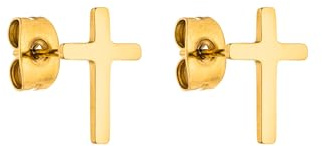 Purelei Tiny Cross Ohrstecker – wasserfest | Minimalistische Kreuz Ohrringe aus Edelstahl | 14K Vergoldung, Silber & 18K Rosévergoldung | Dezentes Everyday-Piece