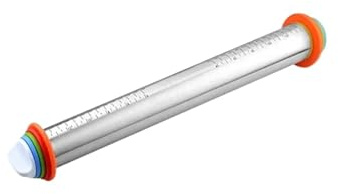 Rouleau à pâtisserie ajustable avec anneau amovible, tapis de pétrissage en acier inoxydable et silicone antiadhésif(Stainless)