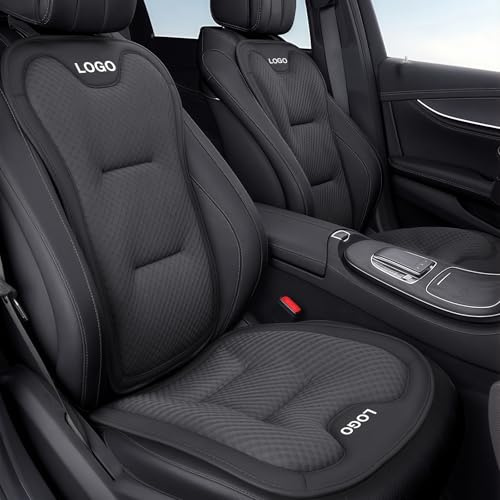 RPWCO Cuscino per Sedile Auto Estivi Antisudore, Schienale Opzionale | Personalizzato Logo Coprisedili Auto Universale, Tessuto Mesh Traspirante, Più Colori Disponibili, Fondo Antiscivolo