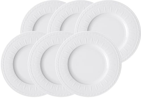 Villeroy & Boch - Cellini 6x Speiseteller, 27 cm, Premium Porzellan, weiß