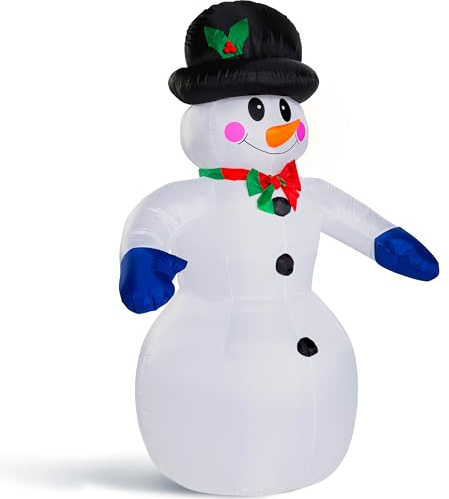 MONZANA® Aufblasbarer Schneemann XXL 240cm LED Beleuchtet Befestigungsmaterial IP44 Außen Witterungsbeständig Weihnachtsdeko Weihnachtsfigur Christmas