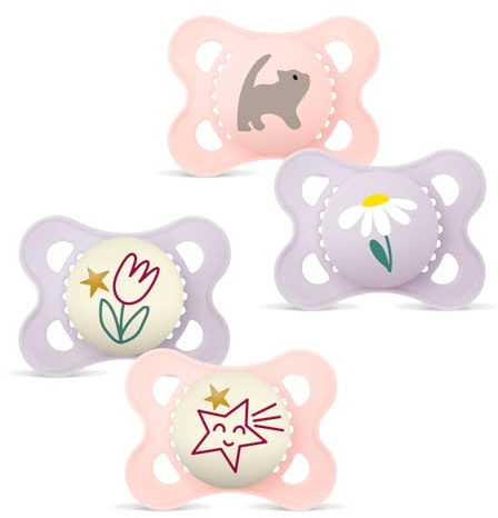 MAM Day & Night Schnuller 0-6 // 4er Set // inkl. 2 Sterilisiertrasportboxen