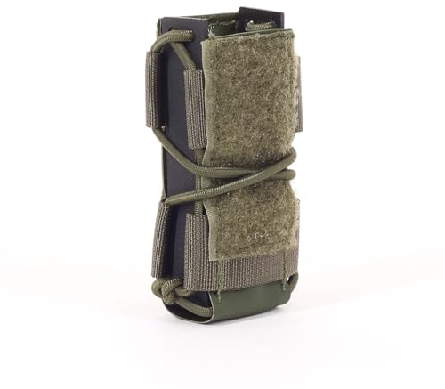 Zentauron Schnellzieh-Magazintasche P8 Klett Fast Mag für Plattenträger, Chest Rig & Schutzwesten – MP5/MP7, doppelreihige Maschinenpistolenmagazine – Taktisch, Schnellzugriff