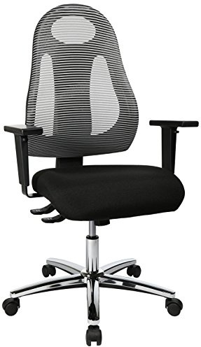 Topstar Bürostuhl Free Art Chrom inkl. höhenverstellbarer Armlehnen hellgrau/schwarz