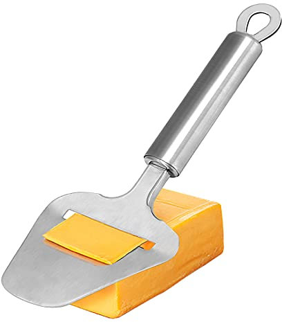 Cheese Slicer Stainless Steel, Cheese Knife Heavy Duty Plane Cheese Cutter, Shaver, Server for Semi-Soft, Semi-Hard Cheese