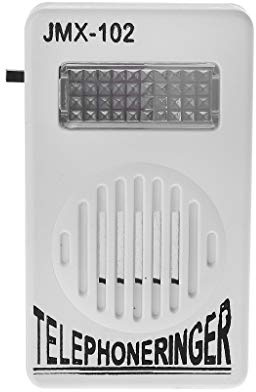 certylu Accesorios para teléfono, Timbre del teléfono Amplificador de teléfono Parlante Estroboscópico Luz Intermitente Campana Sonido Extra Fuerte Colgante de Pared