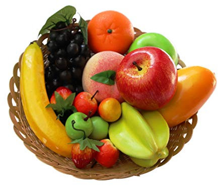 12 Arten von künstlichen Früchten Pack, 12 verschiedene Früchte in einem Set, gefälschte Früchte für Wohnkultur, Simulation Obst Set, Weihnachtsdekoration, Obst für Fotoshooting Insgesamt 16 Stück