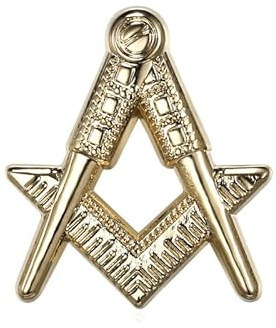 BOBIJOO Jewelry - Pins Franc-Maçon G Equerre Compas Boutonnière Epingle Pin's Or Symbole