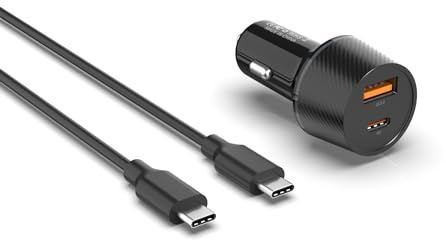 Superer 48W 30W KFZ Auto Ladegerät Passend für Samsung Galaxy S21 5G S20 | S10 S10e S9 S9+ S8 S8+ Note 10 9 8 A71 A70 A53 A52 A51 A50 A42 A32 A21 A20 A10e Schnellladegerät mit PD3.0&QC3.0 Ladekabel