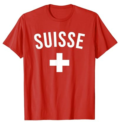 Suisse mit Schweizer Kreuz T-Shirt